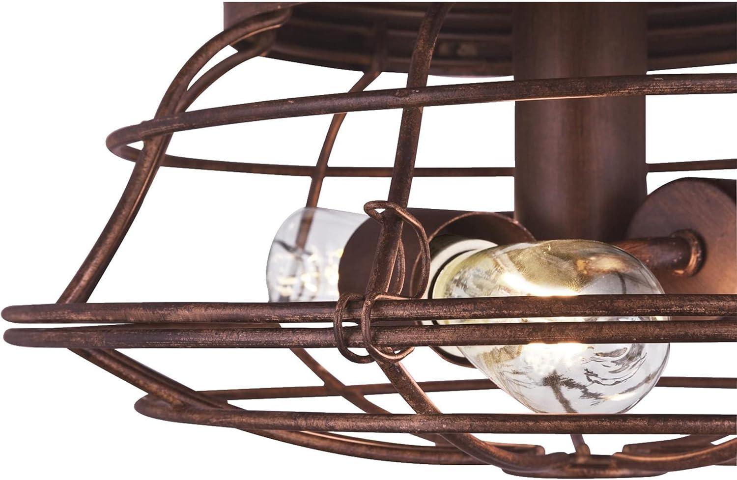 image:imageWestinghouse 74001B00 VintageStyle Barnett Smart WiFi Ceiling Fan Compatible with Amazon Alexa and Google Home with LED Light Remote Control 48 Inch Barnwood Finish Cage ShadeApp Control
