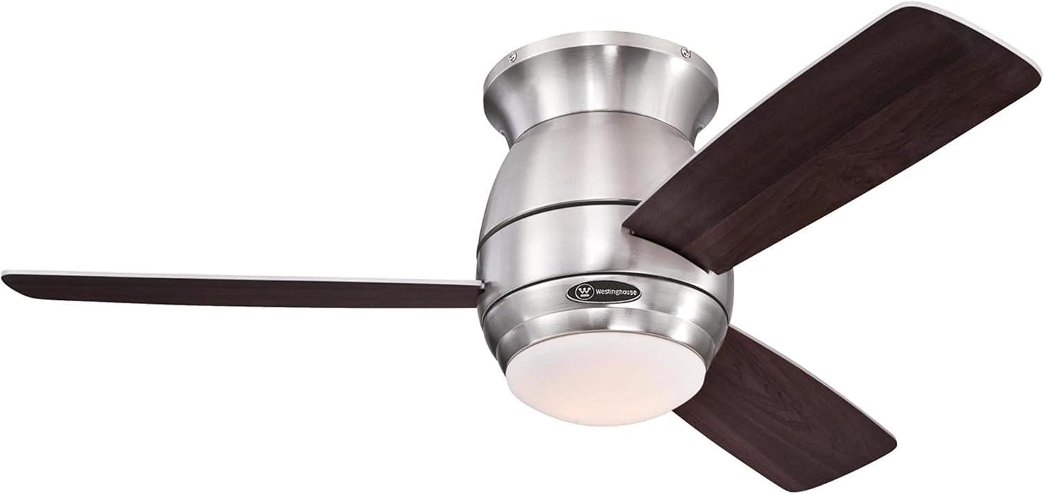 image:imageWestinghouse 74004B00 Contemporary Halley Smart WiFi Ceiling Fan Compatible with Amazon Alexa and Google Home with LED Light IndoorOutdoor 44 Inch BlackBronze Finish Frosted Opal GlassBlackBronze