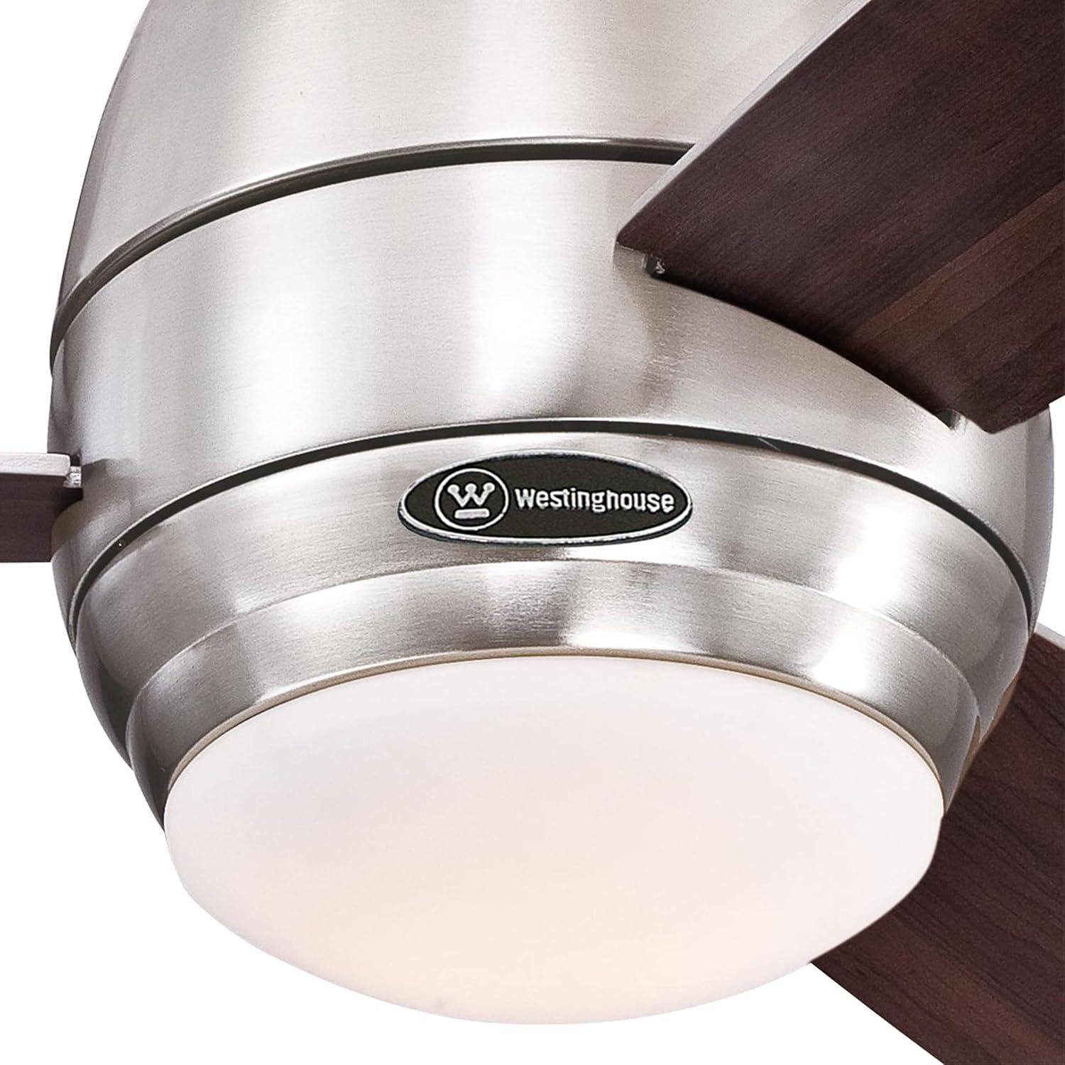 image:imageWestinghouse 74004B00 Contemporary Halley Smart WiFi Ceiling Fan Compatible with Amazon Alexa and Google Home with LED Light IndoorOutdoor 44 Inch BlackBronze Finish Frosted Opal GlassBlackBronze