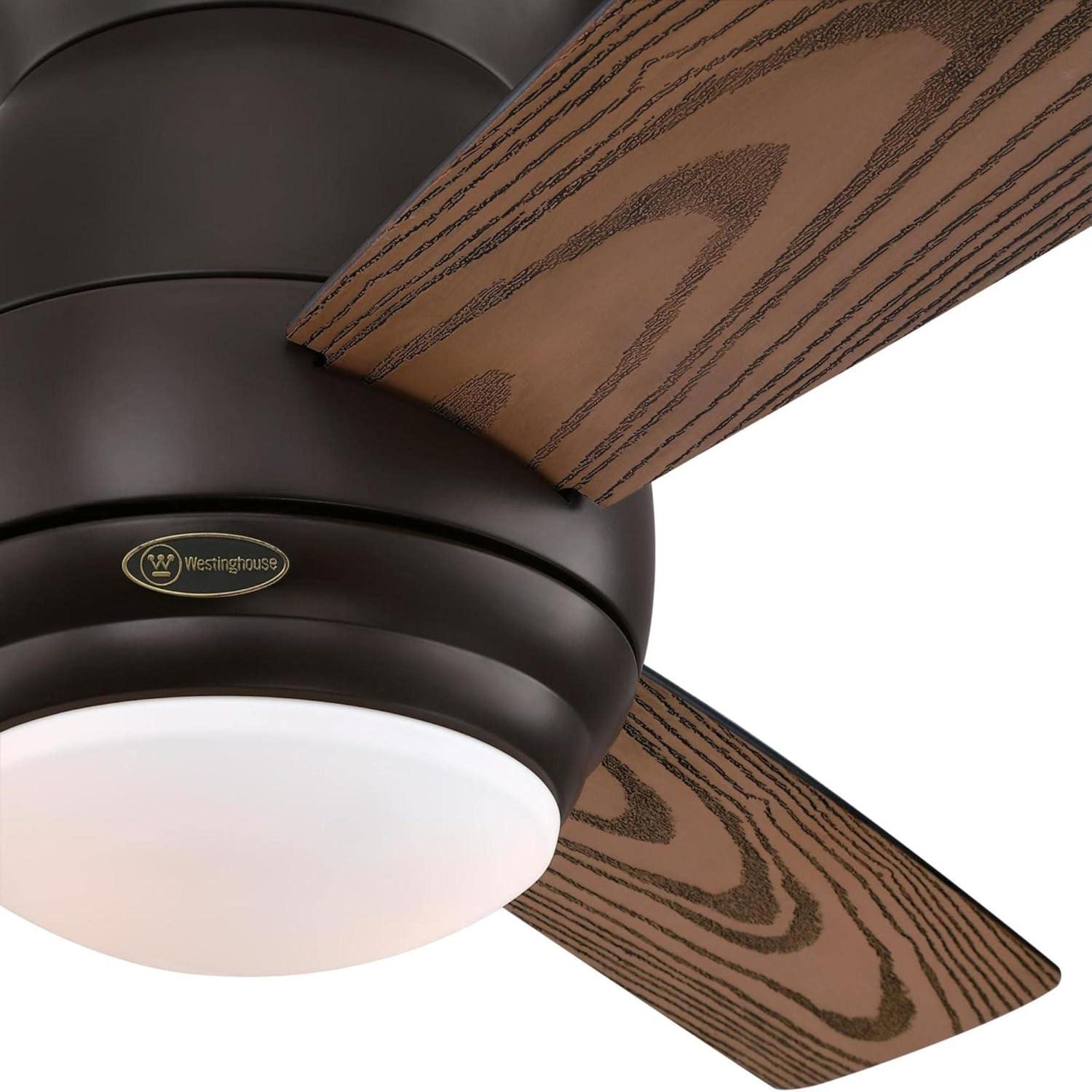 image:imageWestinghouse 74004B00 Contemporary Halley Smart WiFi Ceiling Fan Compatible with Amazon Alexa and Google Home with LED Light IndoorOutdoor 44 Inch BlackBronze Finish Frosted Opal GlassBlackBronze