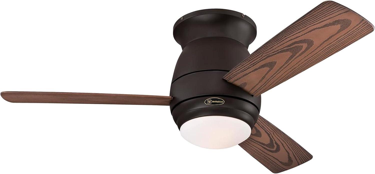 image:imageWestinghouse 74004B00 Contemporary Halley Smart WiFi Ceiling Fan Compatible with Amazon Alexa and Google Home with LED Light IndoorOutdoor 44 Inch BlackBronze Finish Frosted Opal GlassBlackBronze