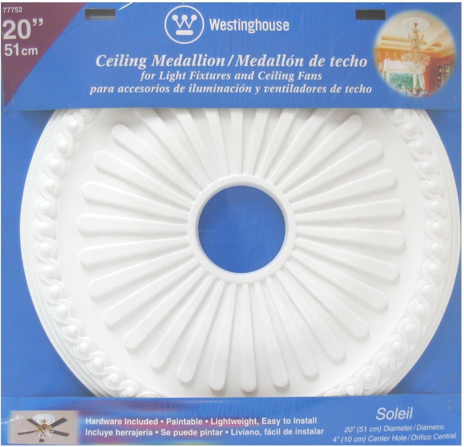 image:imageWestinghouse 7775200 Soleil Polyurethane Ceiling Medallion 20Inch Diameter White