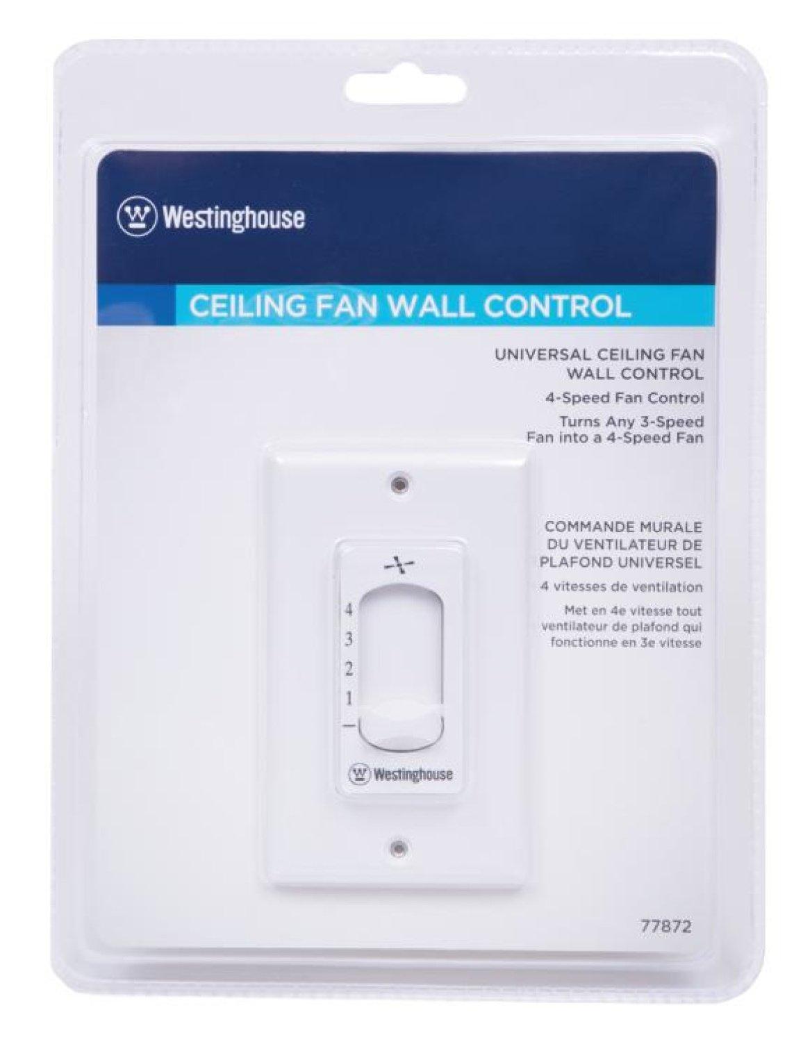 image:imageWestinghouse 7787200 Ceiling Fan Wall Control WhiteSWITCH