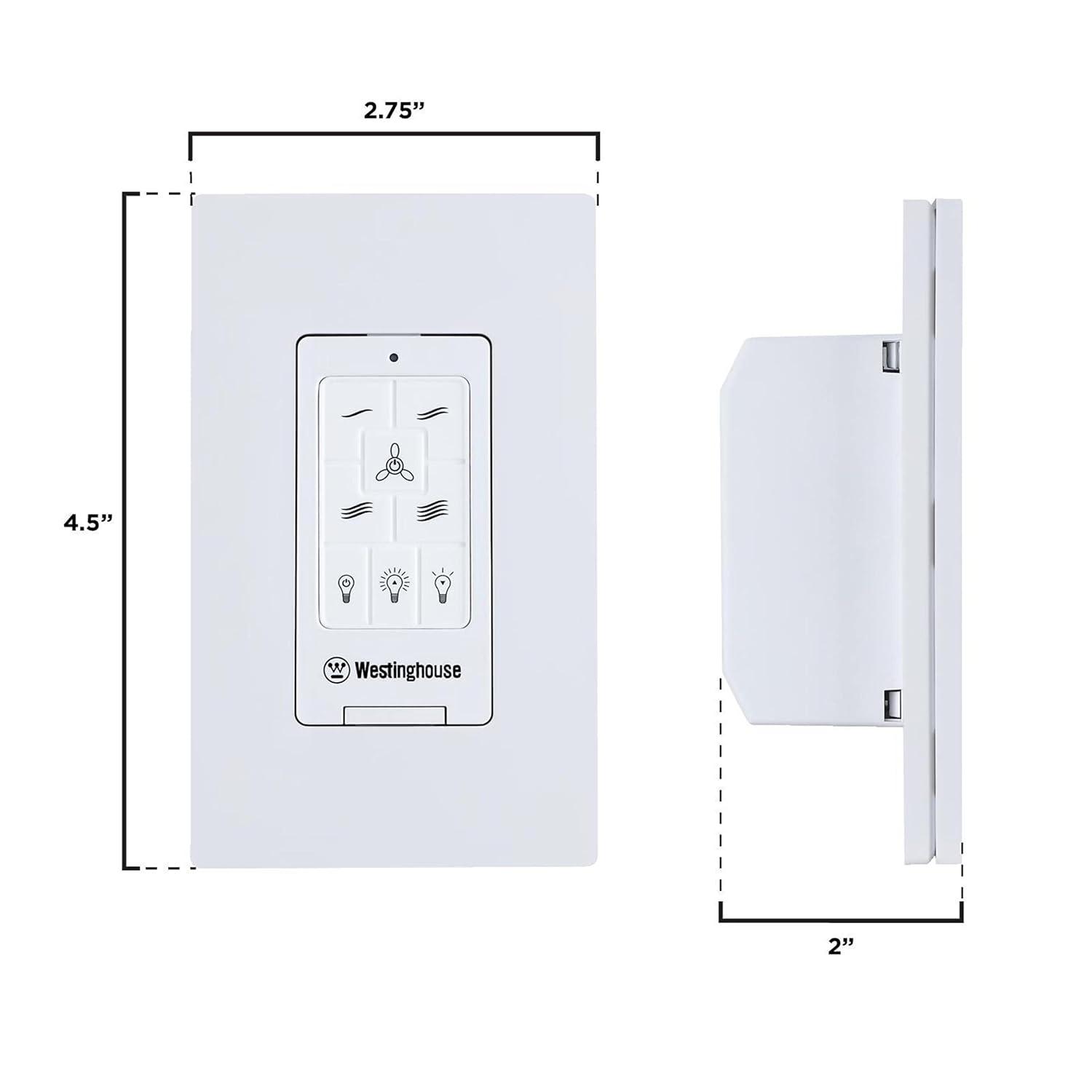 image:imageWestinghouse 7788500 Four Speed Ceiling Fan and LED Light Wall Control White