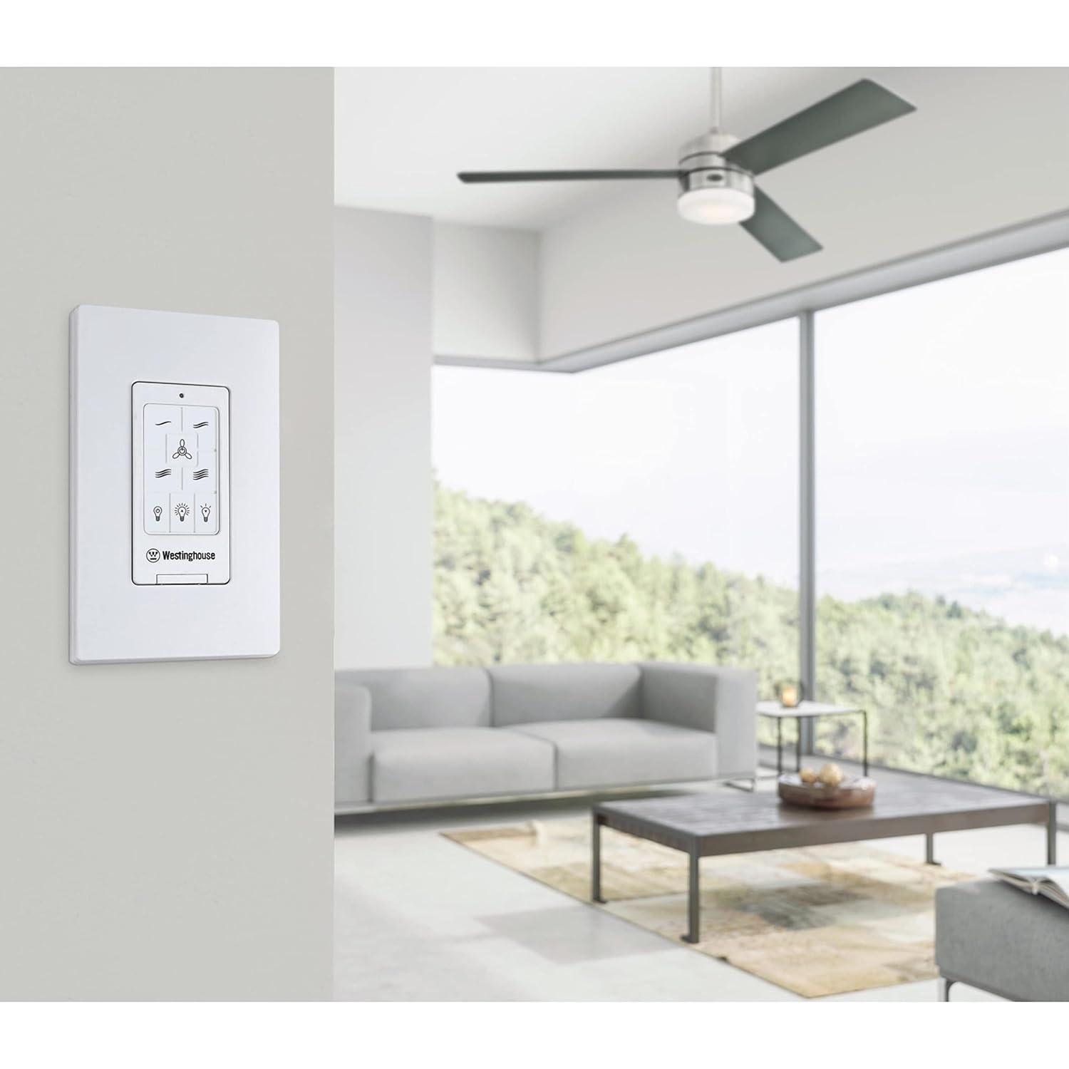 image:imageWestinghouse 7788500 Four Speed Ceiling Fan and LED Light Wall Control White