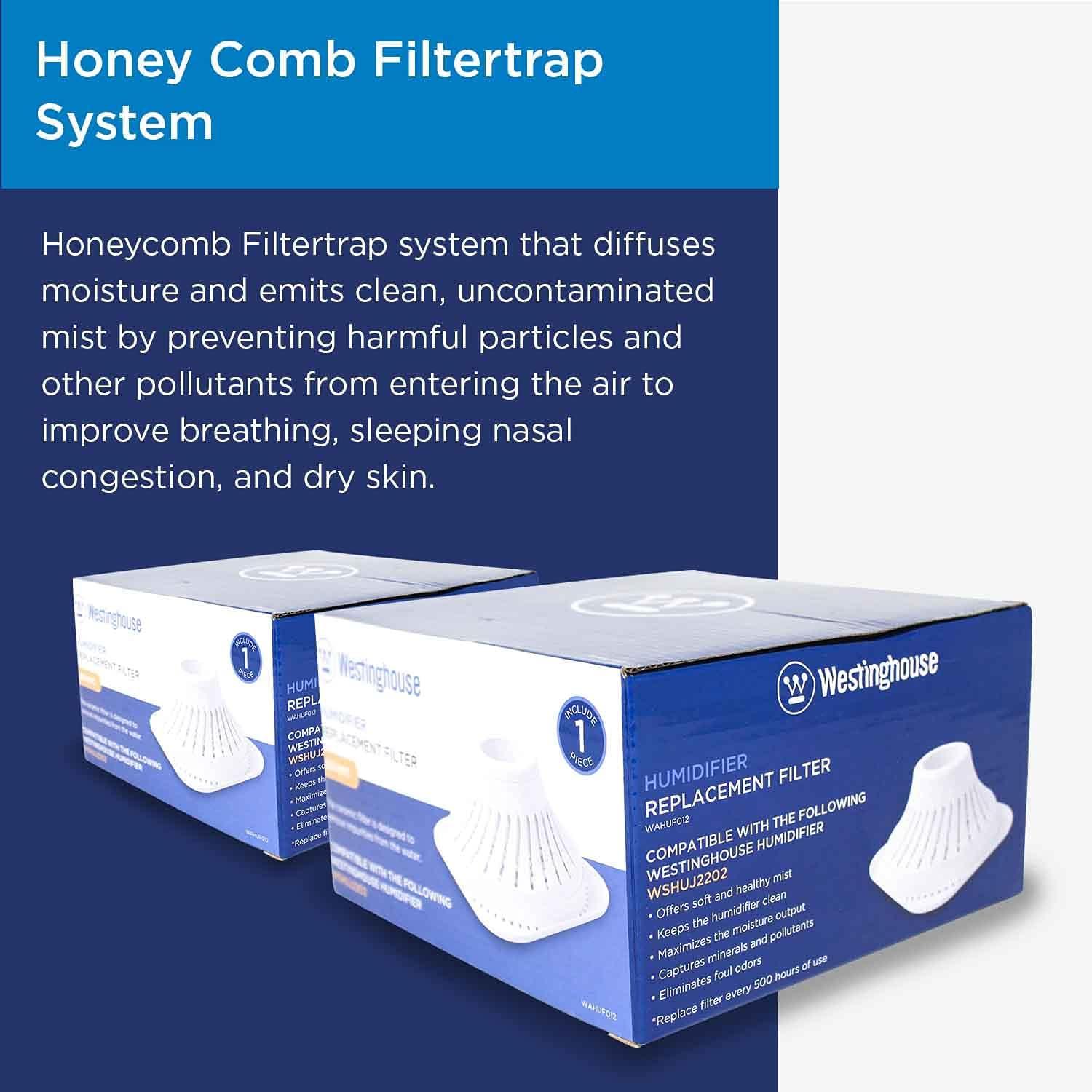 image:imageWestinghouse Ceramic Ball Filter Set for Westinghouse Humidifier WSHUJ2202 2 Pack Features Honeycomb Filtration System to Maintain Clean and Breathable Air