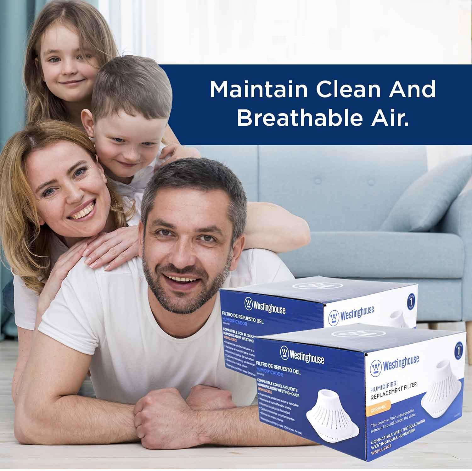 image:imageWestinghouse Ceramic Ball Filter Set for Westinghouse Humidifier WSHUJ2202 2 Pack Features Honeycomb Filtration System to Maintain Clean and Breathable Air