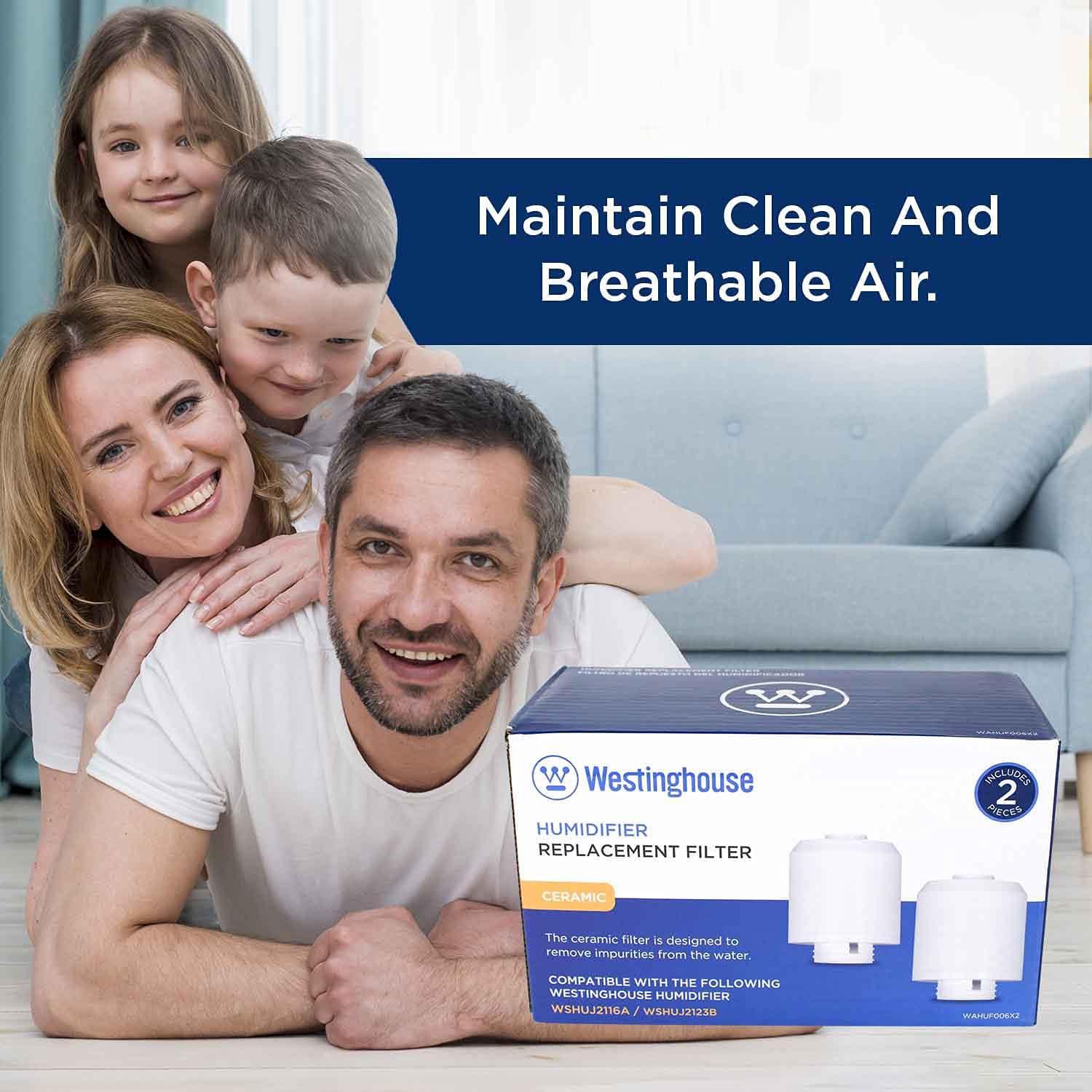 image:imageWestinghouse Ceramic Ball Filter Set for Westinghouse Humidifiers WSHUJ2123B amp WSHUJ2116A 2 Pack Features Honeycomb Filtration System to Maintain Clean and Breathable Air
