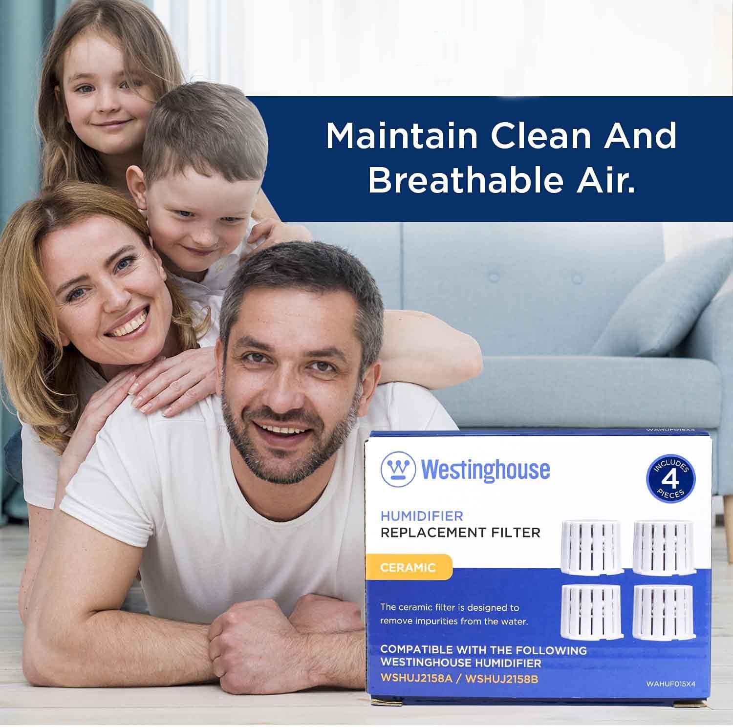 image:imageWestinghouse Ceramic Ball Filter Set for Westinghouse Humidifiers WSHUJ2158B amp WSHUJ2158A 4 Pack Features Honeycomb Filtration System to Maintain Clean and Breathable Air