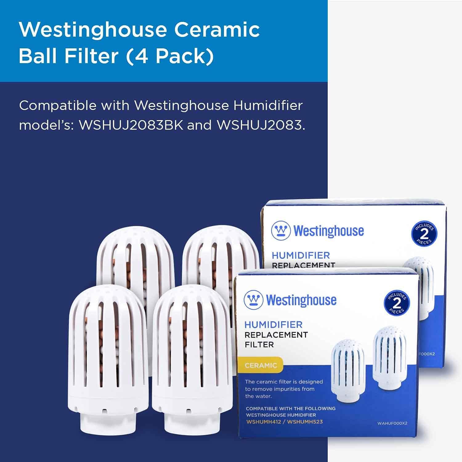 image:imageWestinghouse Ceramic Ball Filter for Westinghouse Humidifiers WSHUMH412 amp WSHUMH523 2 Pack Features Honeycomb Filtration System to Maintain Clean and Breathable Air