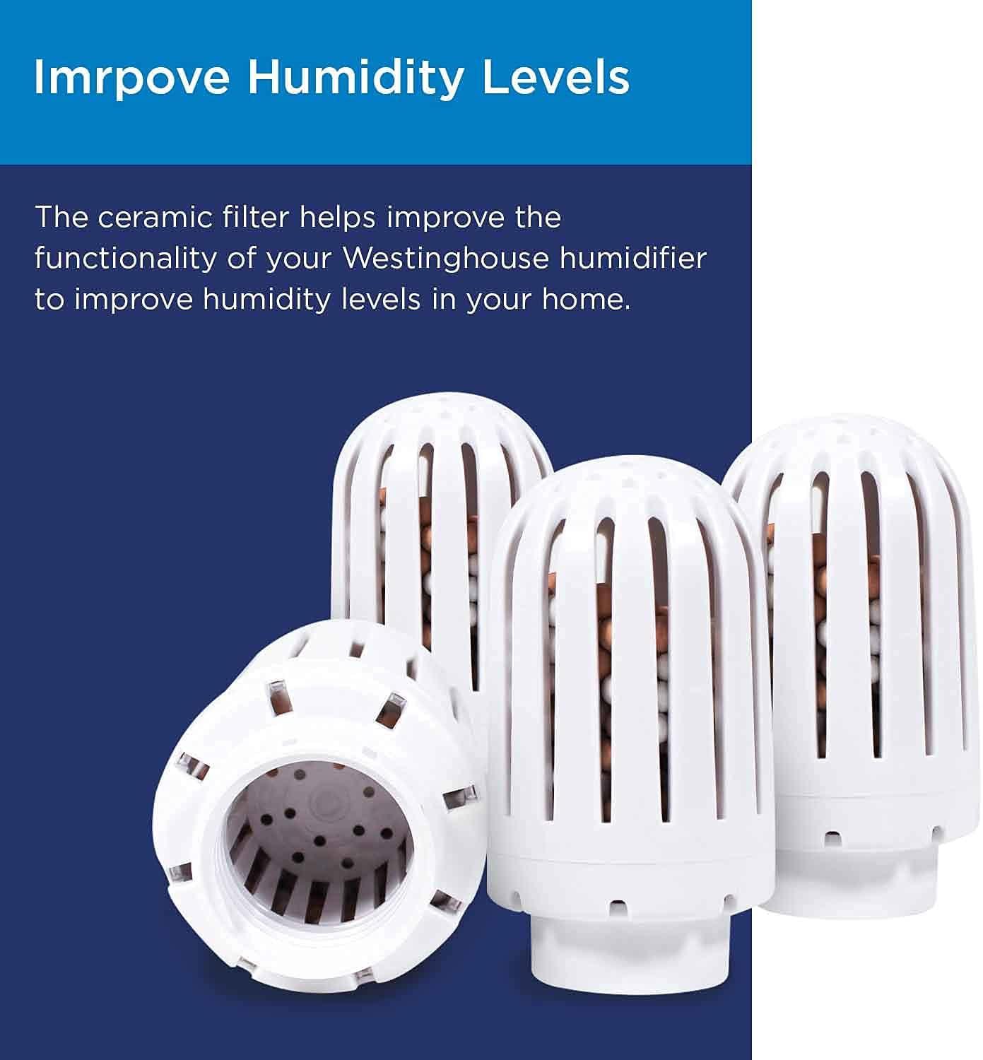 image:imageWestinghouse Ceramic Ball Filter for Westinghouse Humidifiers WSHUMH412 amp WSHUMH523 2 Pack Features Honeycomb Filtration System to Maintain Clean and Breathable Air