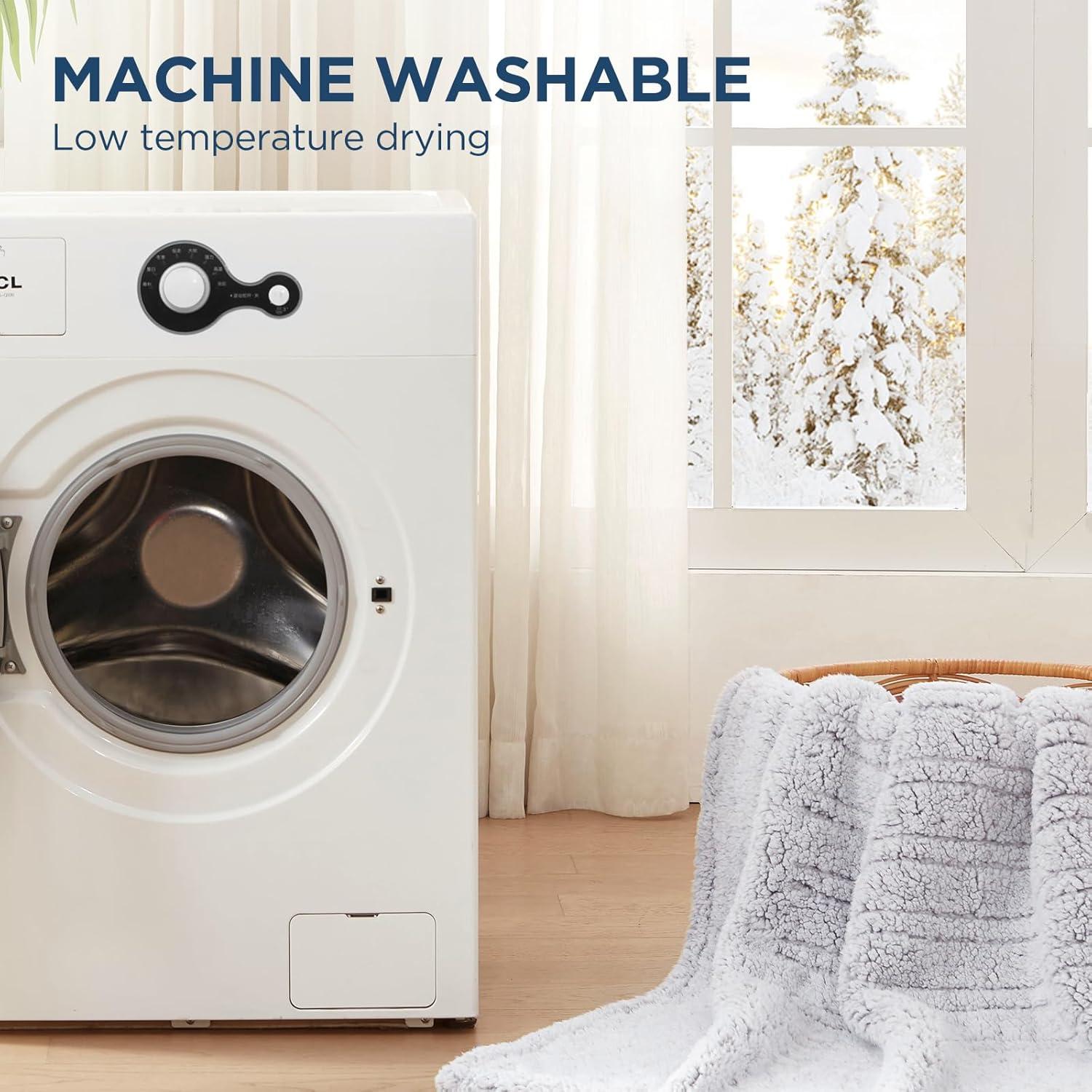 image:imageWestinghouse Electric Blanket Throw Size Soft Plush Sherpa Heated Blanket with 6 Heating Levels amp 210 Hours AutoOff Machine Washable 50x60 inches RustGrey