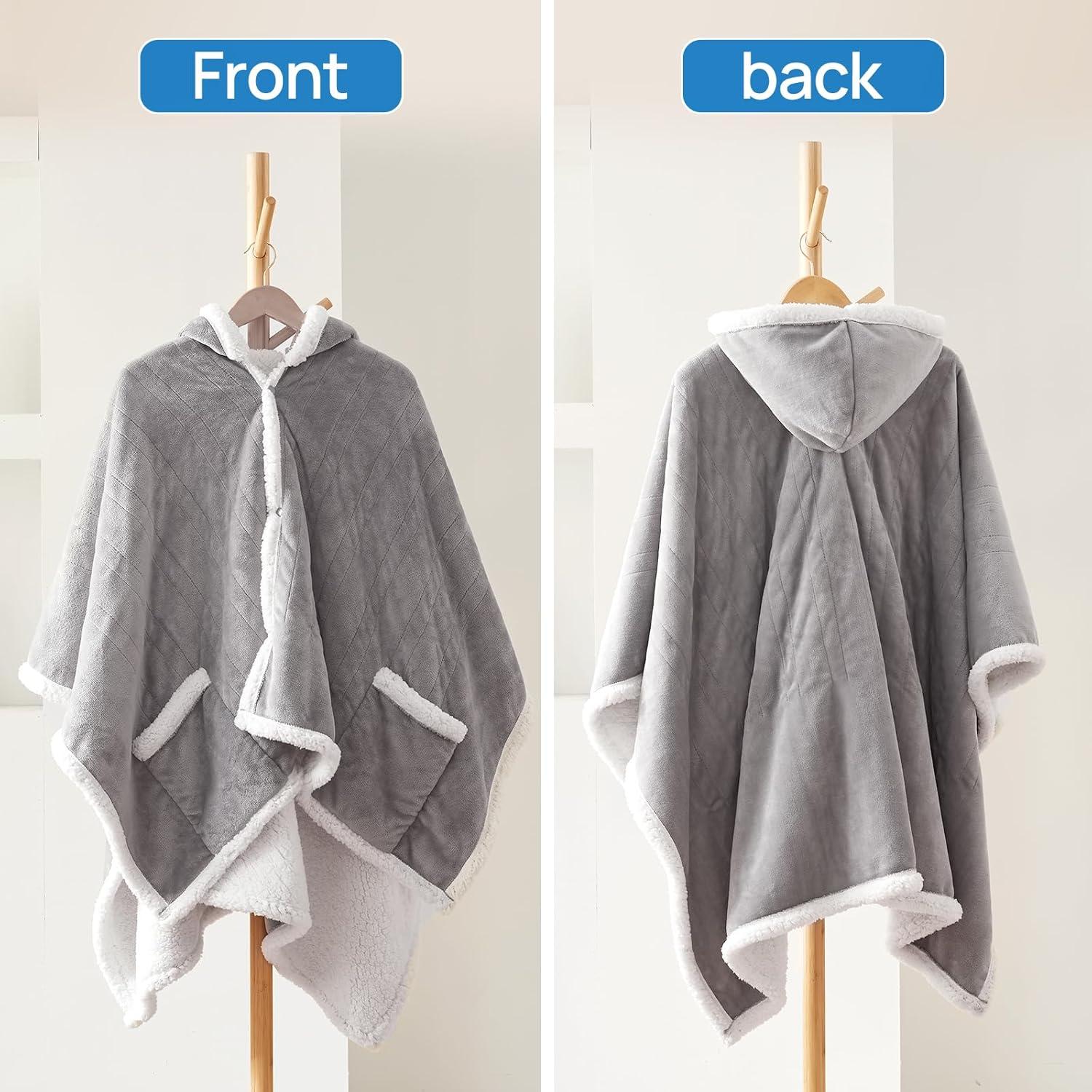 image:imageWestinghouse Electric Snuggle Throw Blankets with Foot Pocket Wearable Heated Blanket with Sleeves 6 Heating Levels amp 2 to 10 Hours Heating Time Settings 50 7018 GreyLight Grey