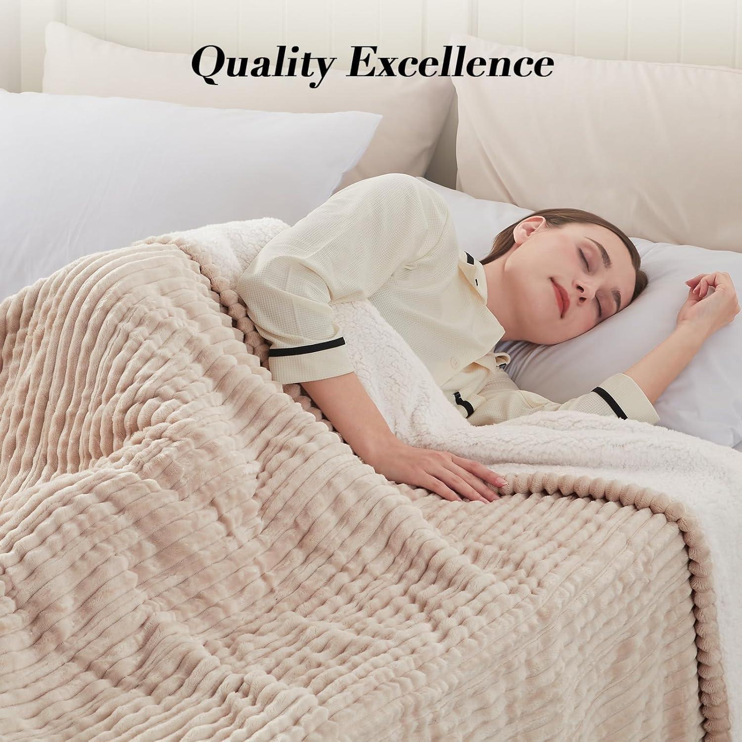 image:imageWestinghouse Full Size Heated Blanket Soft Flannel to Sherpa Reversible Electric Blanket Full with 10 Heating Settings amp 112 Hours Auto Shut Off Machine Washable 72 x 84 BeigeBeige