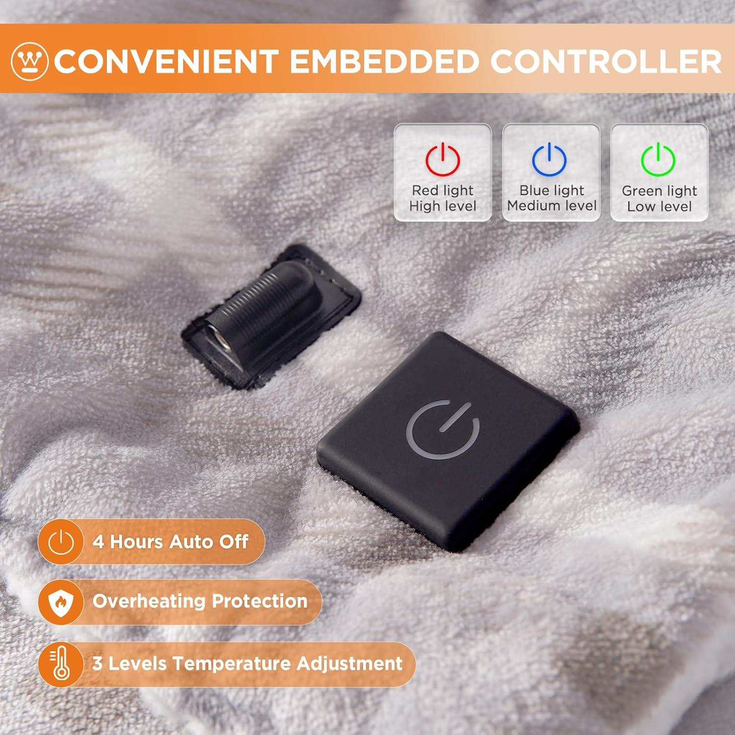 image:imageWestinghouse Heated Car Blanket 12Volt Electric Blanket for Car Truck SUV RV Portable Heated Throw for Camping Red Buffalo Plaid 59 x 43Beige Plaid