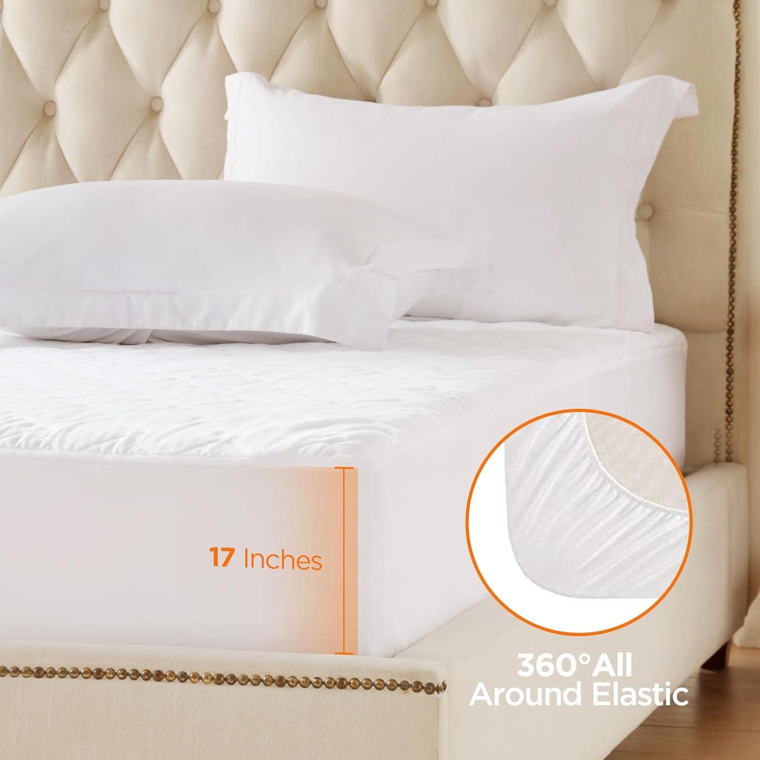 image:imageWestinghouse Heated Mattress Pad King Comfortable Electric Mattress Pad with 10 Heating Settings amp 112 Hours Auto Shut Off Fit Up to 17 Deep Pocket King Size 78x80King