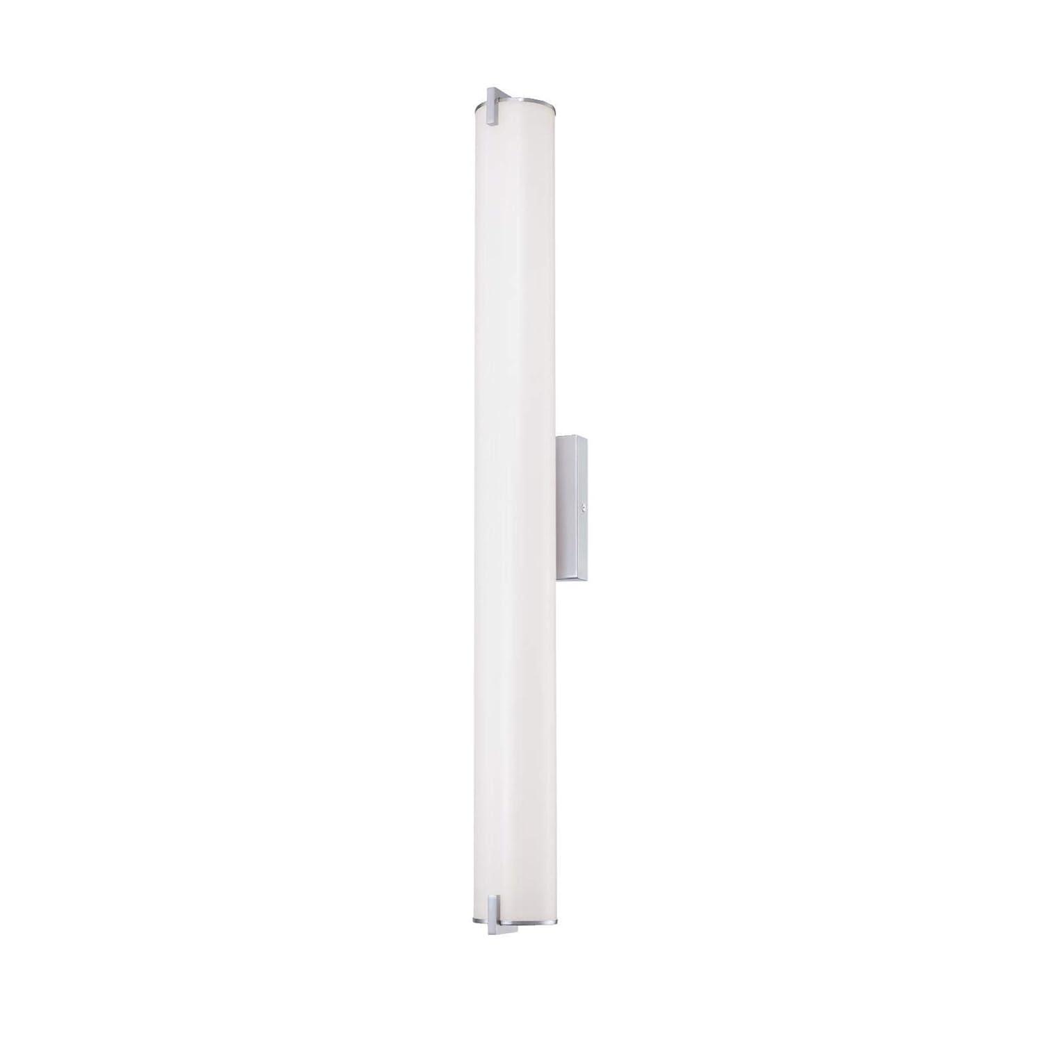 image:imageWestinghouse Lighting 6112200 Ashwin Transitional OneLight 30 Watt Dimmable LED Indoor Wall Fixture with Color Temperature Selection Brushed Nickel Finish White Frosted Shade