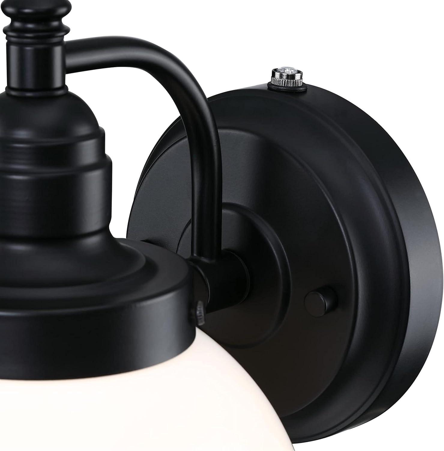 image:imageWestinghouse Lighting 6121400 Eddystone Traditional One Light Outdoor Wall Fixture with Dusk to Dawn Sensor Matte Black Finish White Opal GlassMatte Black with Dusk to Dawn Sensor