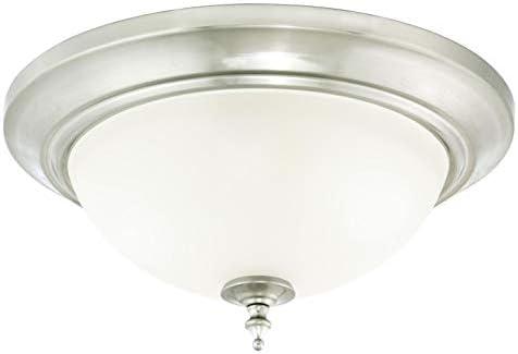 image:imageWestinghouse Lighting 6304800 Harwell TwoLight Indoor Flush Mount Amber Bronze Finish with Frosted Glass RubbedBrushed Nickel