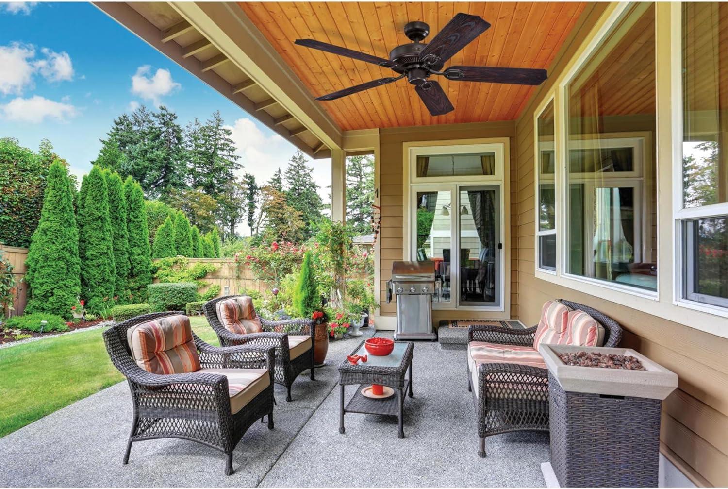 image:imageWestinghouse Lighting 7216800 Deacon 52Inch Oil Rubbed Bronze IndoorOutdoor Ceiling FanOilRubbed Bronze Finish