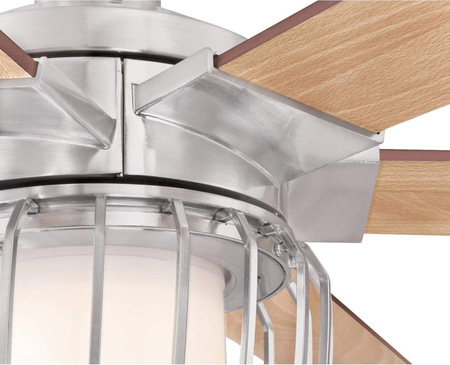 image:imageWestinghouse Lighting 7225000 WILLA Ceiling Fan with Light and Remote Control 60 Inch Brushed Nickel