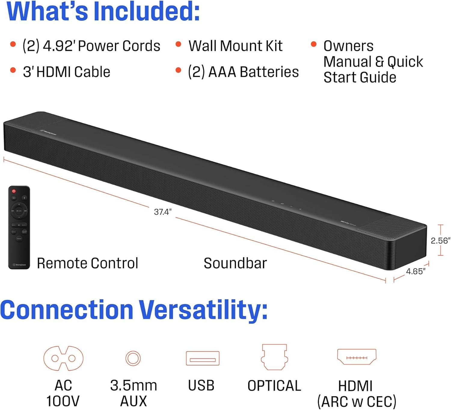 image:imageWestinghouse QLED 43 Inch TV and 312 AllinOne Soundbar