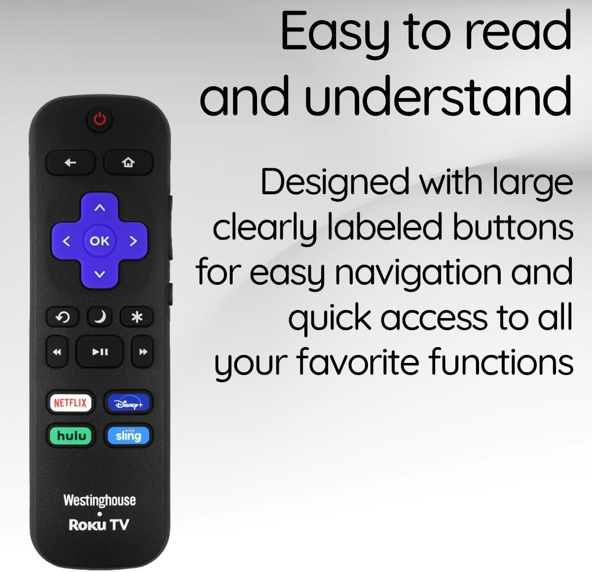image:imageWestinghouse Remote RCAFIR with NetflixDisneyHuluSling Keys Black