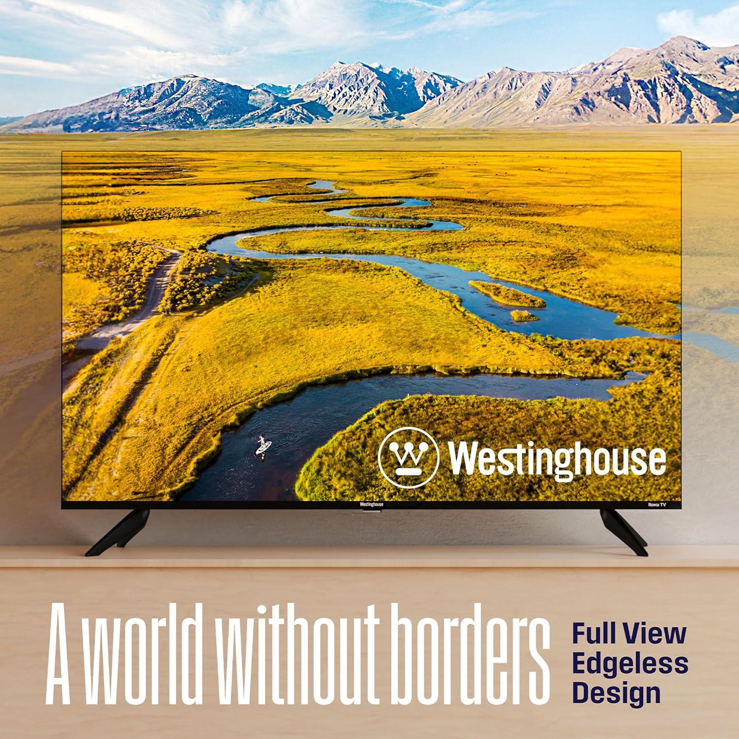 image:imageWestinghouse Roku TV 43 Inch Smart TV 4K UHD Television with WiFi Connectivity and Mobile App Flat Screen Bluetooth Compatible with Apple AirPlay Alexa and Google Assistant55 Inch QLED