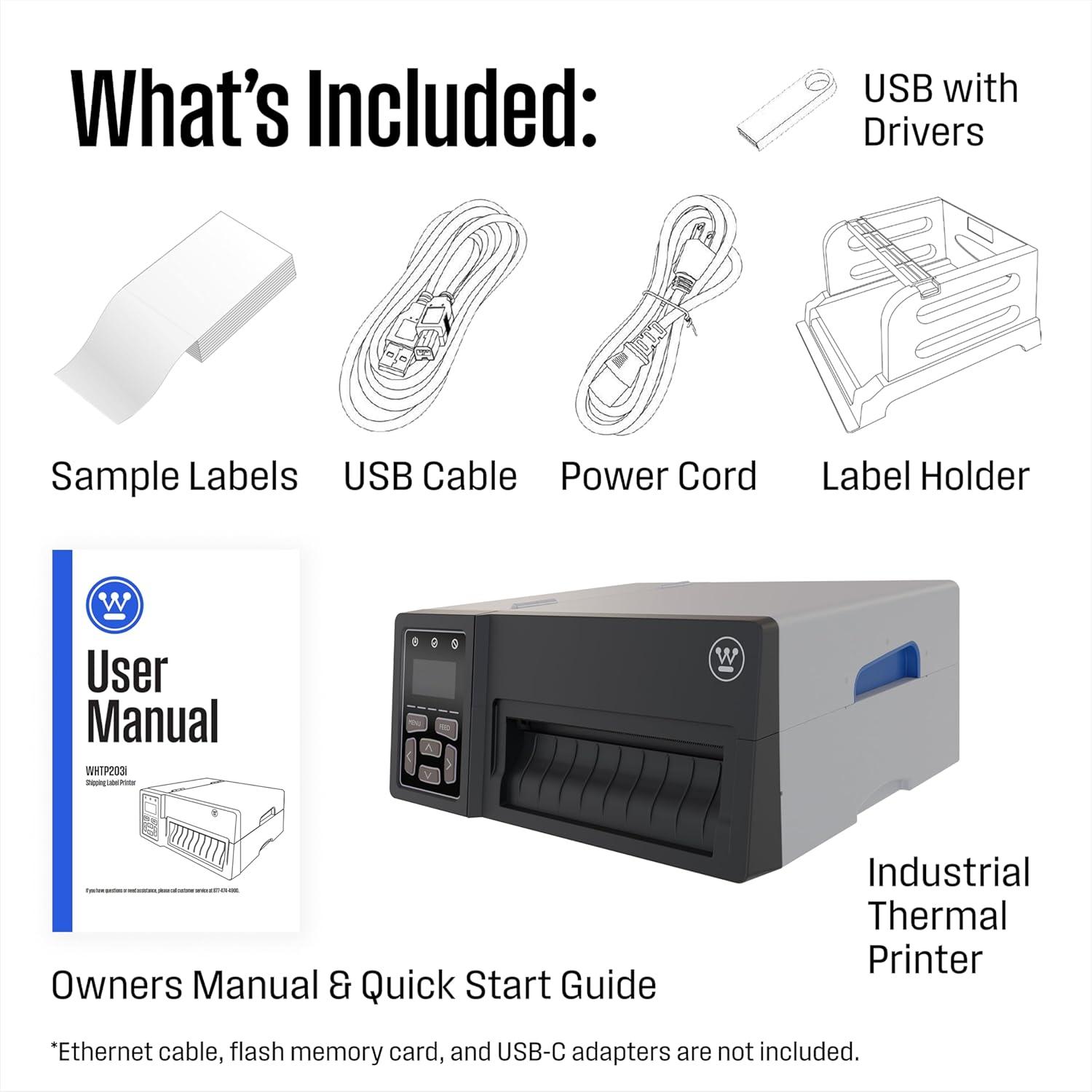 image:imageWestinghouse Thermal Shipping Industrial Label Printer USB 4x6 Label Commercial Grade Compatible with USPS UPS FedEx Ebay Shopify Amazon amp More Desktop Label Printer for Packages