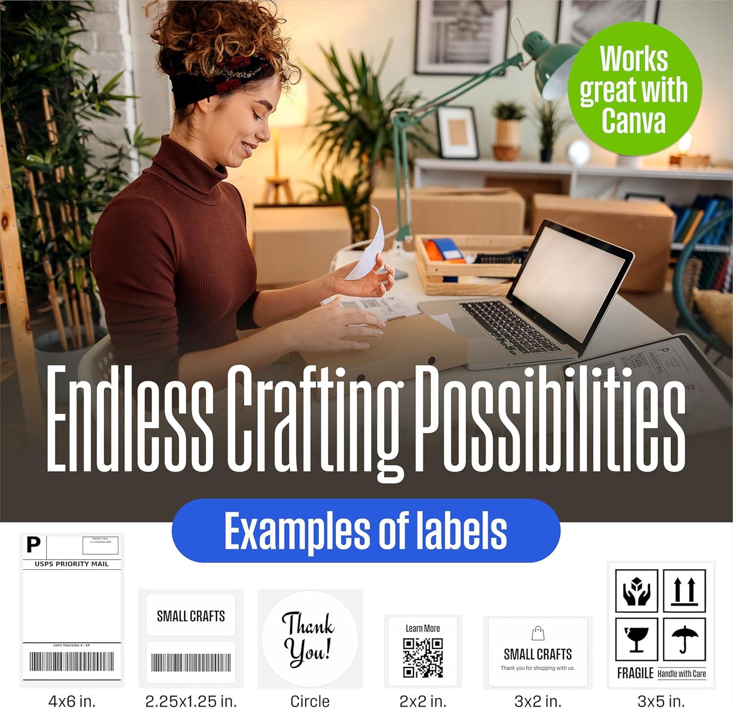 image:imageWestinghouse Thermal Shipping Label Printer USB 4x6 Label Commercial Grade Compatible with USPS UPS FedEx eBay Shopify Amazon amp More Desktop Label Printer for Packages Includes Sample Labels
