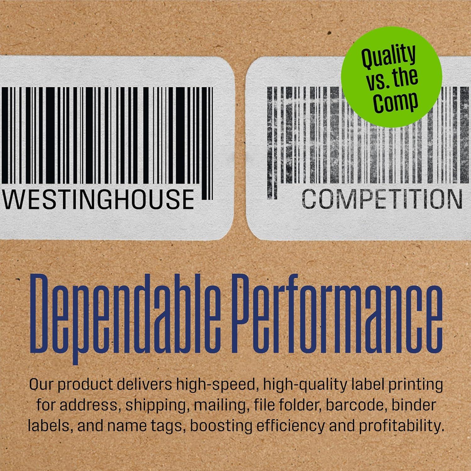 image:imageWestinghouse Thermal Shipping Label Printer USB 4x6 Label Commercial Grade Compatible with USPS UPS FedEx eBay Shopify Amazon amp More Desktop Label Printer for Packages Includes Sample Labels