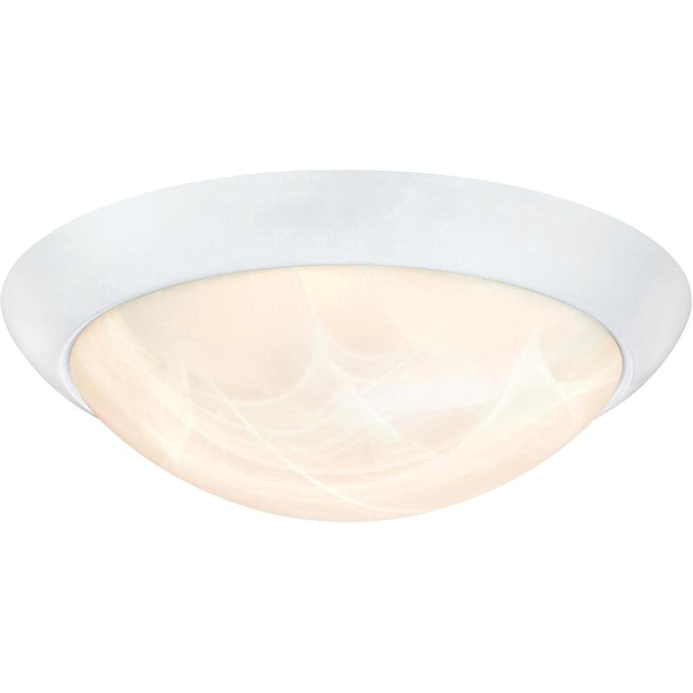 image:image6106600 11Inch LED Indoor Flush Mount Ceiling Fixture White Finish with White Alabaster Glass