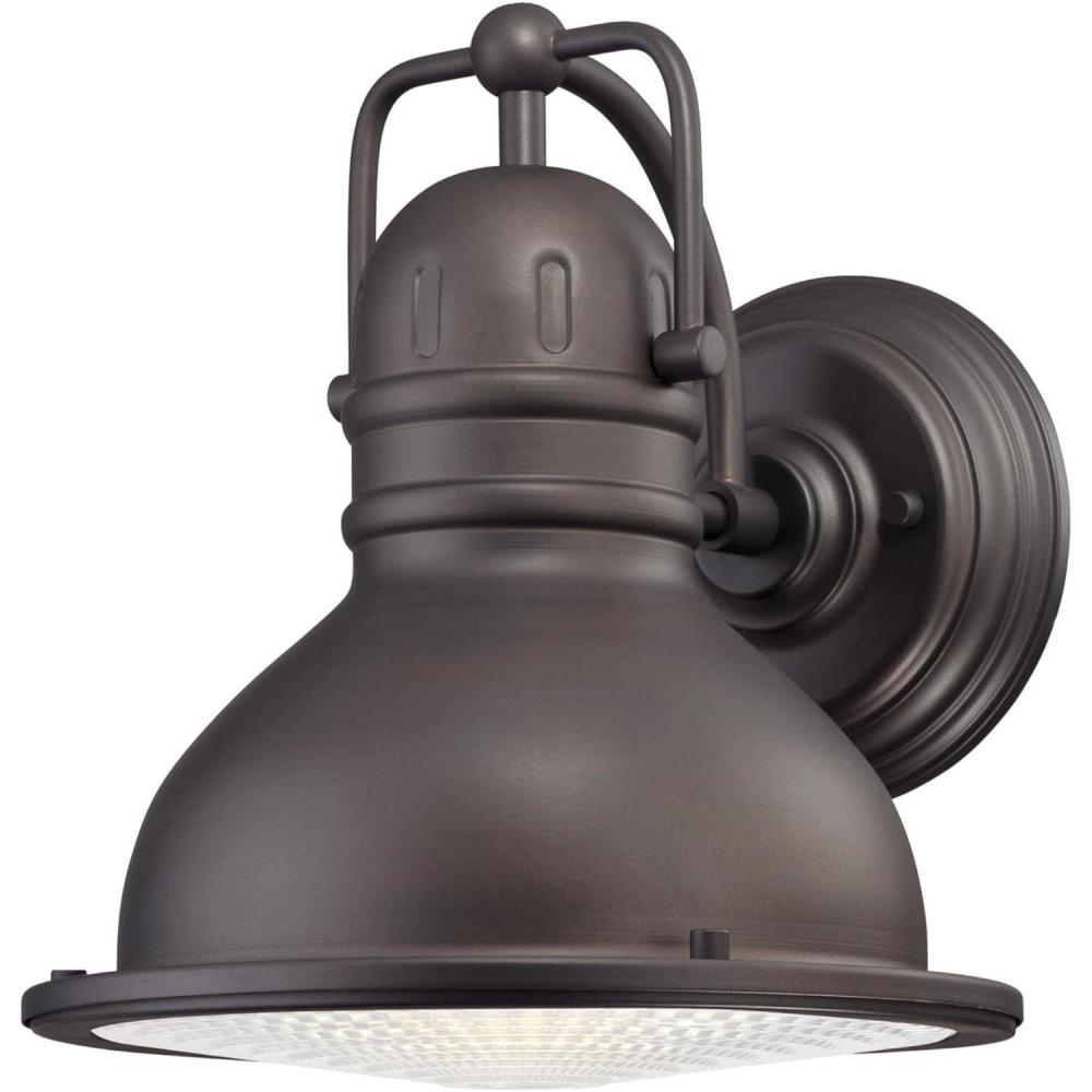 image:image6204600 Orson OneLight Dimmable LED Outdoor Wall Fixture Oil Rubbed Bronze Finish with Frosted Prismatic LensBlack
