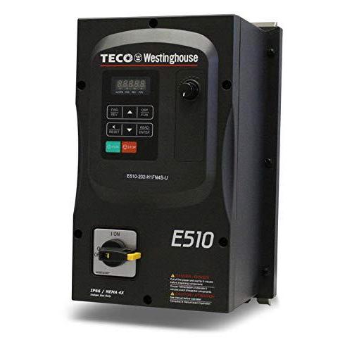 image:imageTeco Variable Frequency Drive 1 HP 230 Volts 3 Phase Input 230 Volts 3 Phase Output NEMA 44X12 E510201HN4RU Indoor Medium Duty VFD Inverter for AC motor control