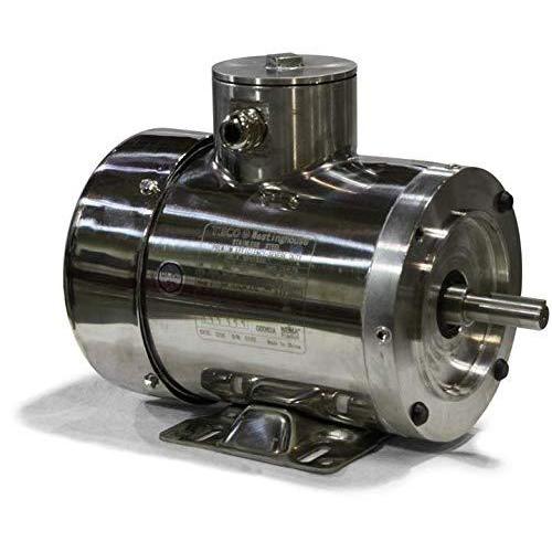image:imageTeco WP0022C 2 HP 3600 RPM TEFC 145TC Frame 208230460 Volt 3 PH Stainless Steel Washdown Footed CFace AC Electric Induction Motor