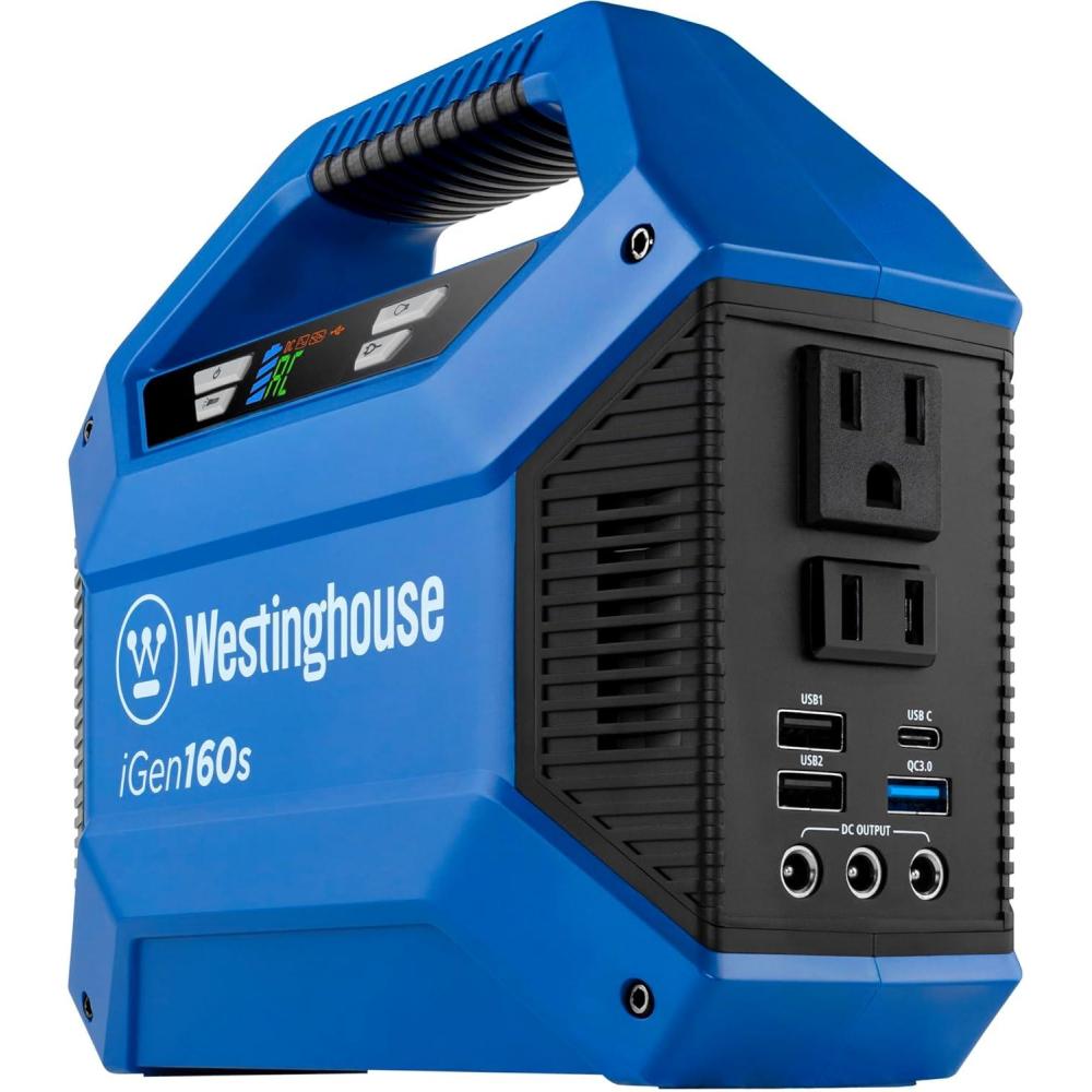 image:imageWestinghouse 155Wh 150 Peak Watt Portable Power Station amp Solar Generator Modified Sine Wave AC Outlet Backup Lithium Battery for Camping Home Travel IndoorOutdoor Use Solar Panel Not IncludedGenerator