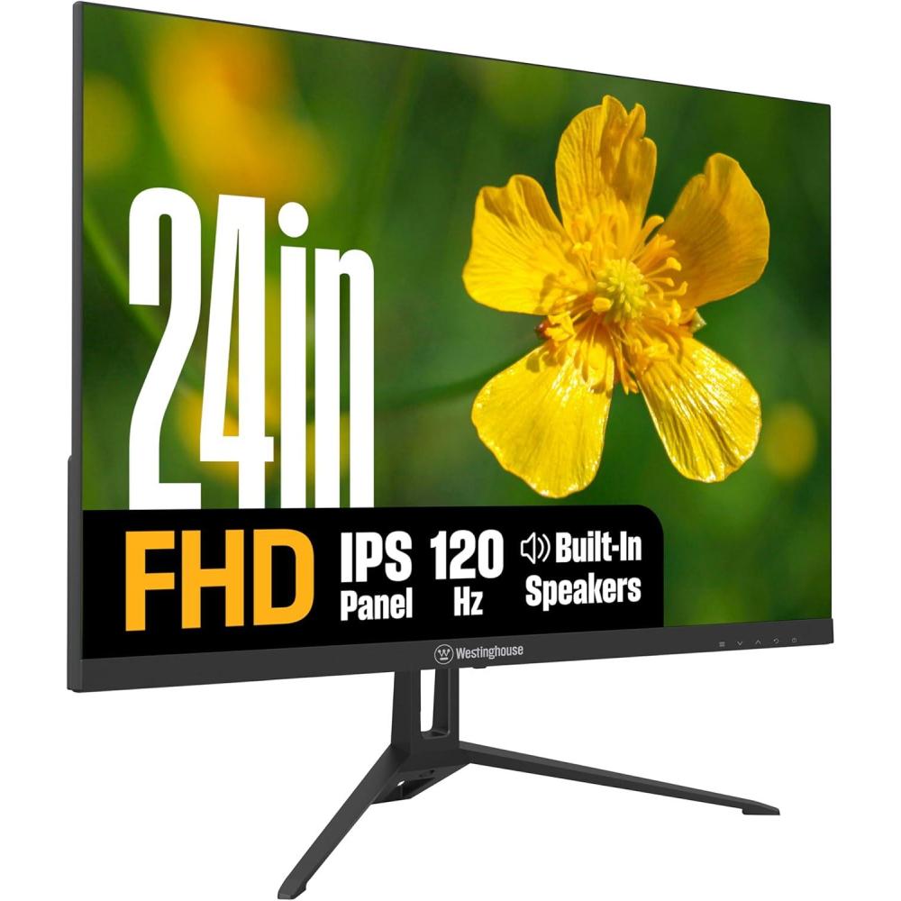 image:imageWestinghouse 22 Inch Computer Monitor 100Hz 1080p Full HD IPS Display Adaptive Sync Blue Light Protection Home Office PC Screens with Built in Speakers HDMI VGA for Work amp Productivity24 Inch