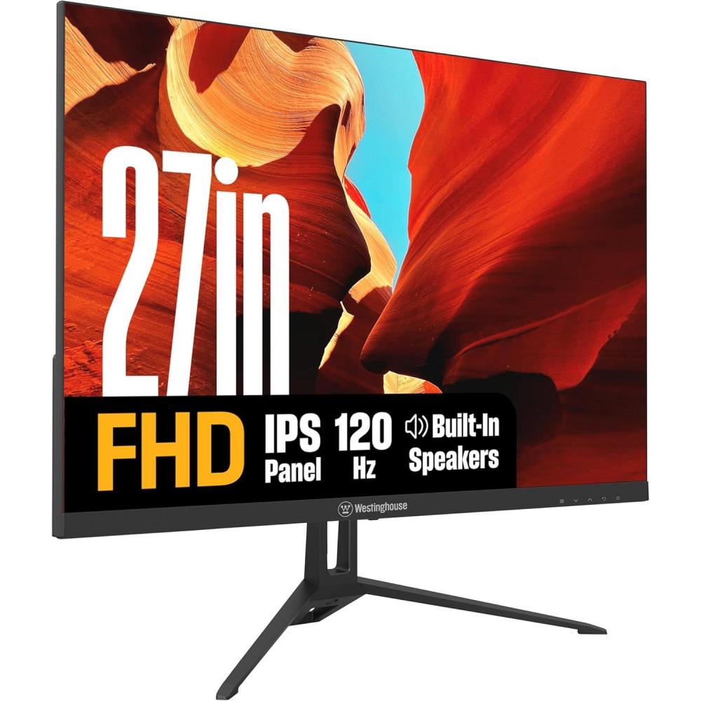 image:imageWestinghouse 22 Inch Computer Monitor 100Hz 1080p Full HD IPS Display Adaptive Sync Blue Light Protection Home Office PC Screens with Built in Speakers HDMI VGA for Work amp Productivity27 Inch