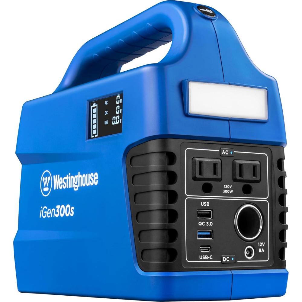 image:imageWestinghouse 296Wh 600 Peak Watt Portable Power Station and Solar Generator Pure Sine Wave AC Outlet Backup Lithium Battery for Camping Home Travel IndoorOutdoor Use Solar Panel Not Included296 Watt Hours