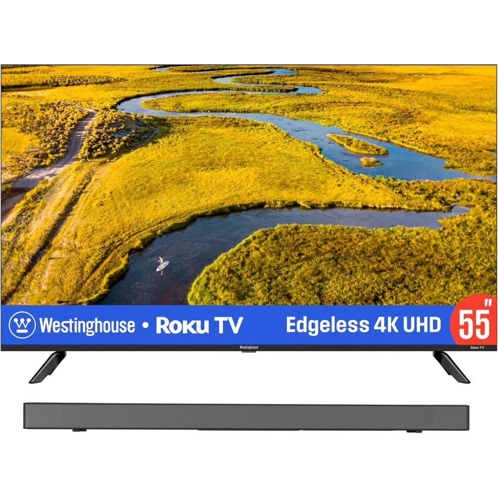 image:imageWestinghouse 4K 55 Inch TV and 312 AllinOne Sound Bar