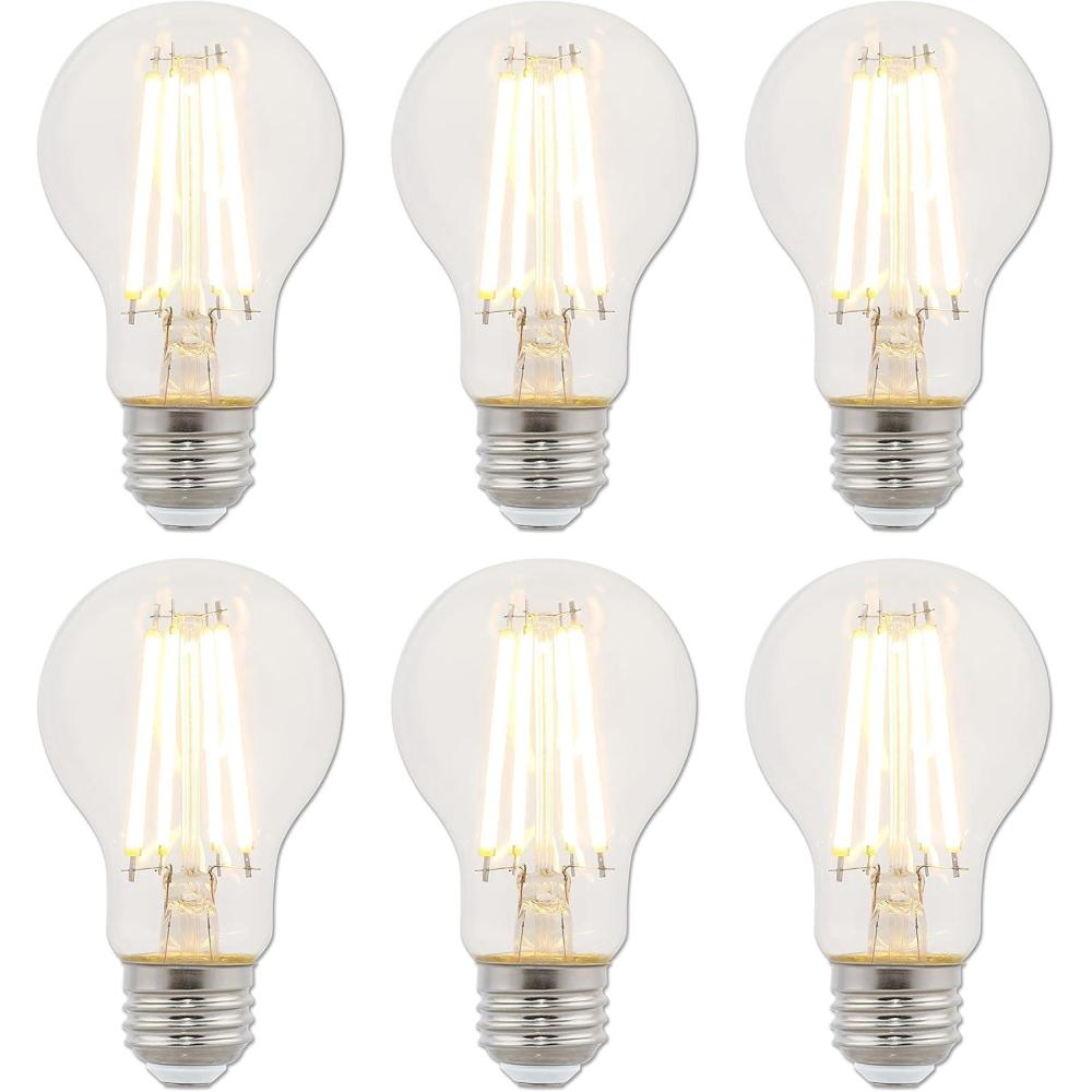 image:imageWestinghouse 5316500 65 Watt 60 Watt Equivalent A19 Dimmable Clear Filament LED Light Bulb Medium Base Single8w 2700k Clear