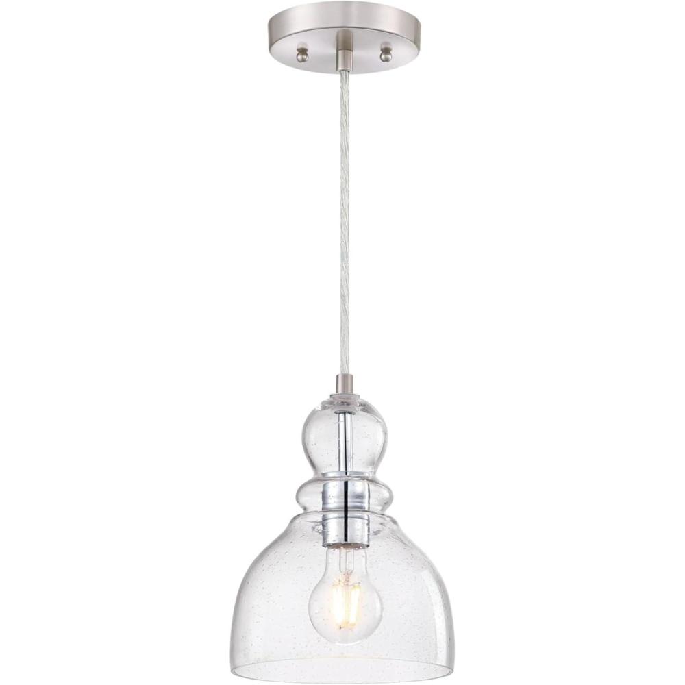 image:imageWestinghouse 6100800 Fiona Pendant 1Light Oil Rubbed BronzeBrushed Nickel
