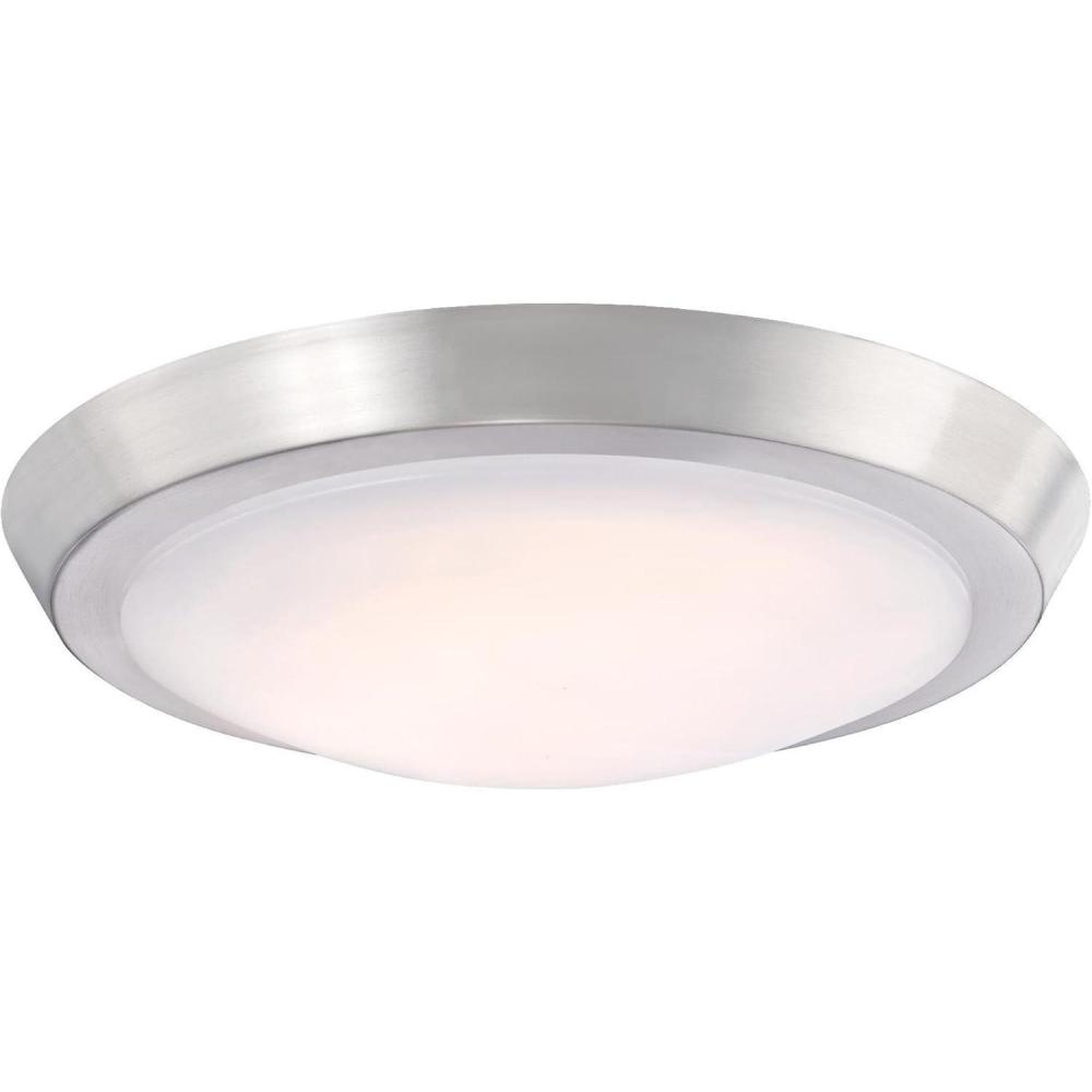image:imageWestinghouse 6107300 11Inch LED Indoor Flush Mount Ceiling Fixture Brushed Nickel Finish with Frosted Acrylic ShadeBrushed Nickel