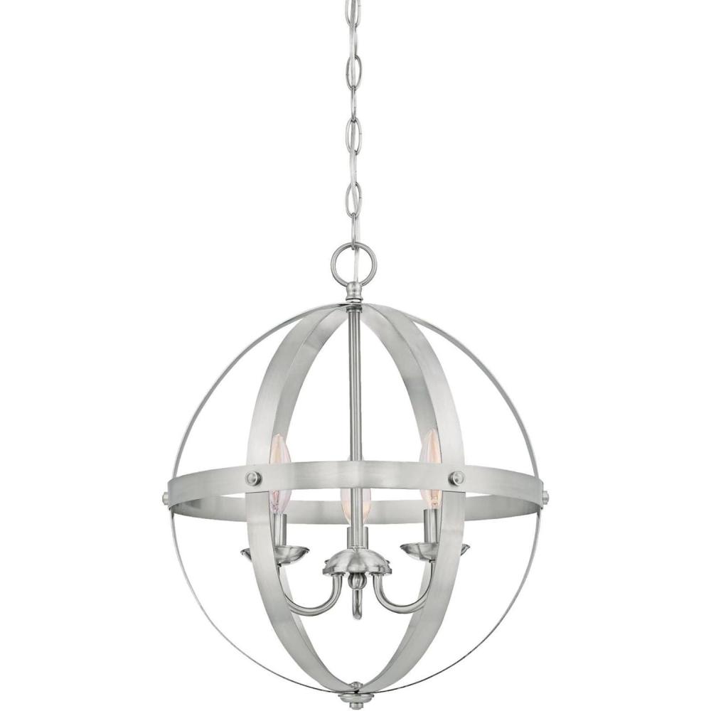 image:imageWestinghouse 6110400 Stella Mira ThreeLight Pendant Antique AshBrushed Nickel