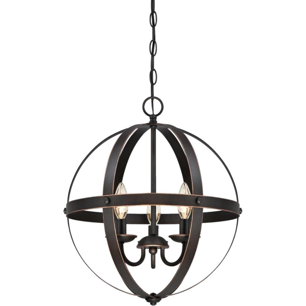 image:imageWestinghouse 6110400 Stella Mira ThreeLight Pendant Antique AshOilRubbed Bronze