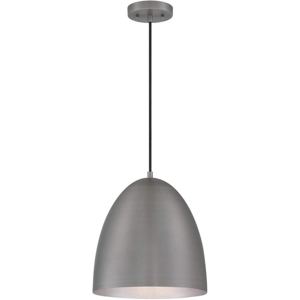 image:imageWestinghouse 6111400 Clover Transitional OneLight Indoor Pendant Light Dark Pewter Finish Brushed Nickel 1175Brushed Nickel