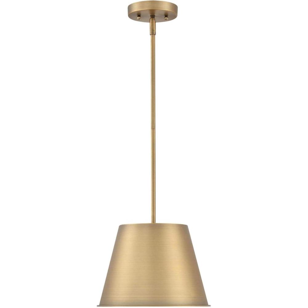 image:imageWestinghouse 6111600 Derose Transitional OneLight Indoor Pendant Light Brushed Nickel FinishBrushed Brass