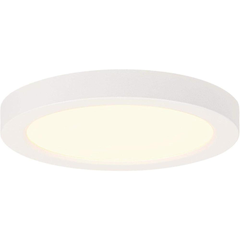 image:imageWestinghouse 6112000 Traditional OneLight 7 Inch 17 Watt Dimmable LED Indoor Flush Mount Fixture with Color Temperature Selection White Finish White Frosted ShadeWhite