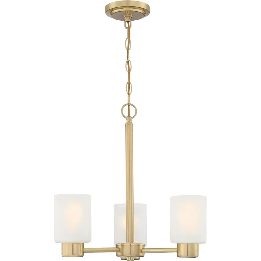 image:imageWestinghouse 6115400 Sylvestre Transitional ThreeLight Indoor Chandelier Matte Black Finish Clear GlassBrushed Nickel