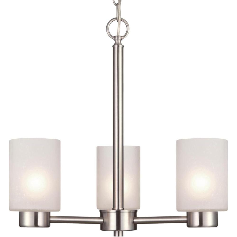image:imageWestinghouse 6115400 Sylvestre Transitional ThreeLight Indoor Chandelier Matte Black Finish Clear GlassWhite